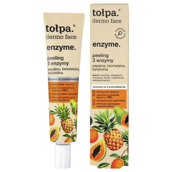 Peeling Enzymatyczny 3 Enzymy 40 ml do Twarzy Złuszczający Tołpa Sebio