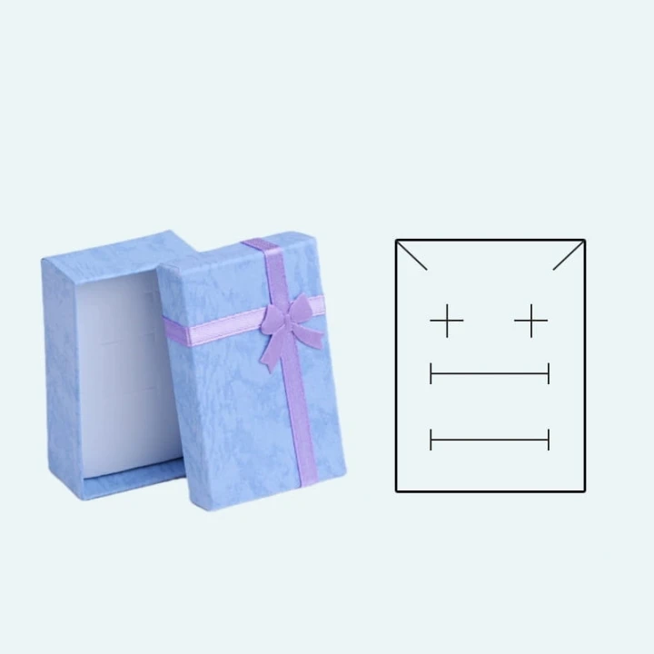 Pudełko na biżuterię 5×8cm różowe 1szt z kokardką zestaw prezentowe