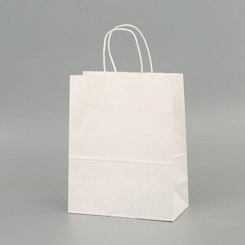 50szt. TORBY PAPIEROWE Białe 120GSM PREMIUM 21x11x27cm ZAKUPOWE PREZENTOWE