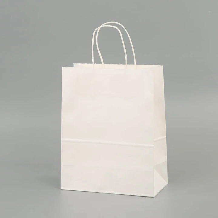 50szt. TORBY PAPIEROWE Białe 120GSM PREMIUM 15x8x21cm ZAKUPOWE PREZENTOWE